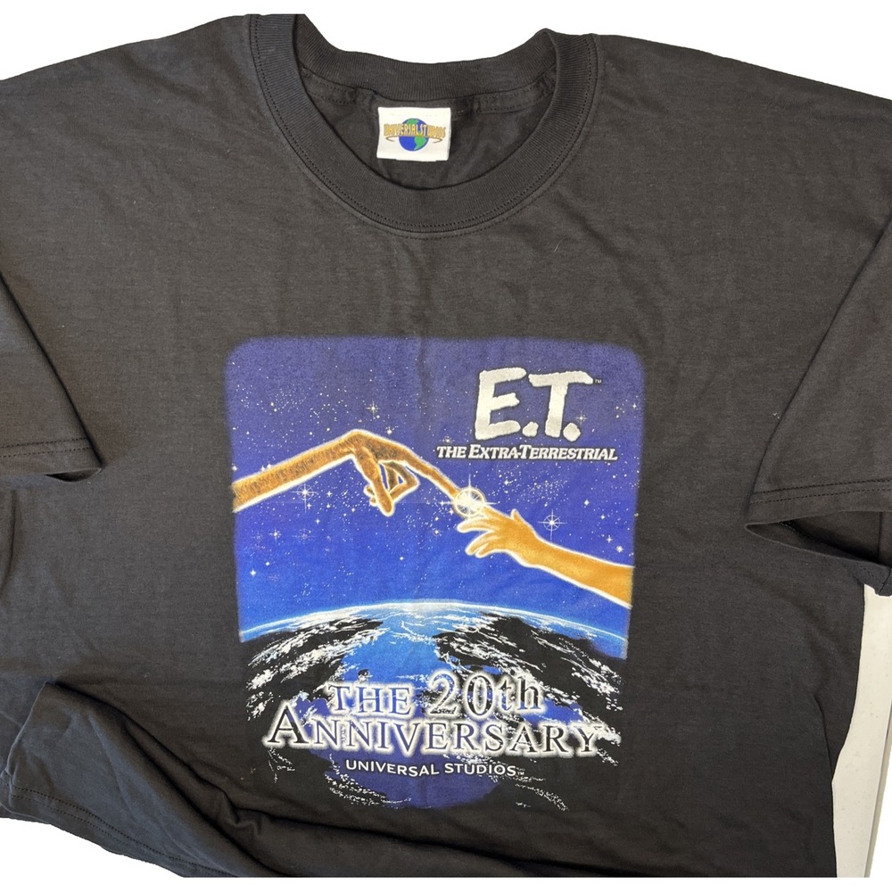 Vintage E.T Universal Studios ET Shirt 20th‎ Anniversary Y2K Tee Sz XL RARE EUC